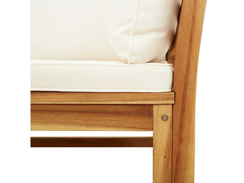 11pcs conjunto lounge jardim c/almofadões madeira maciça acácia