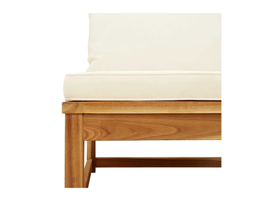 Set Salotto da Giardino 6 pz con Cuscini in Massello di Acacia