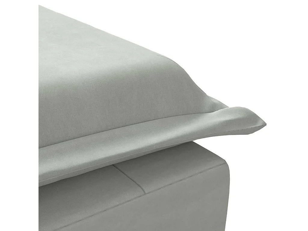 Chaise longue de massage avec traversin gris clair velours
