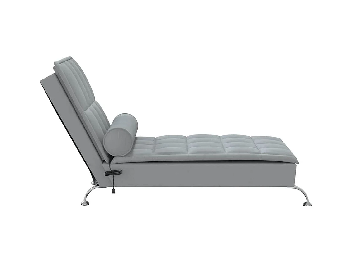 Sofá diván de masaje con cojín de tela gris claro