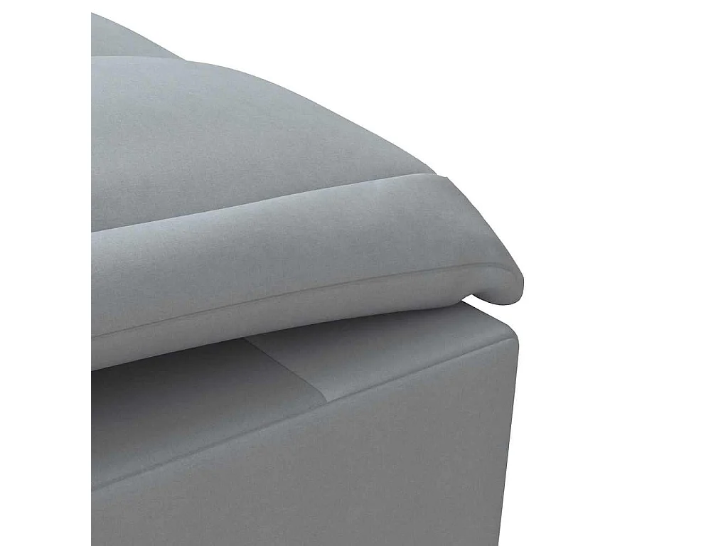 Chaise longue de massage avec traversin gris clair tissu