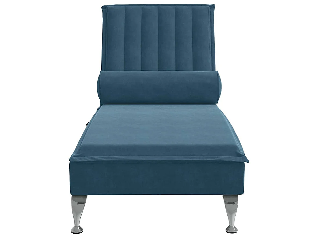 Sofá diván de masaje con cojín de terciopelo azul