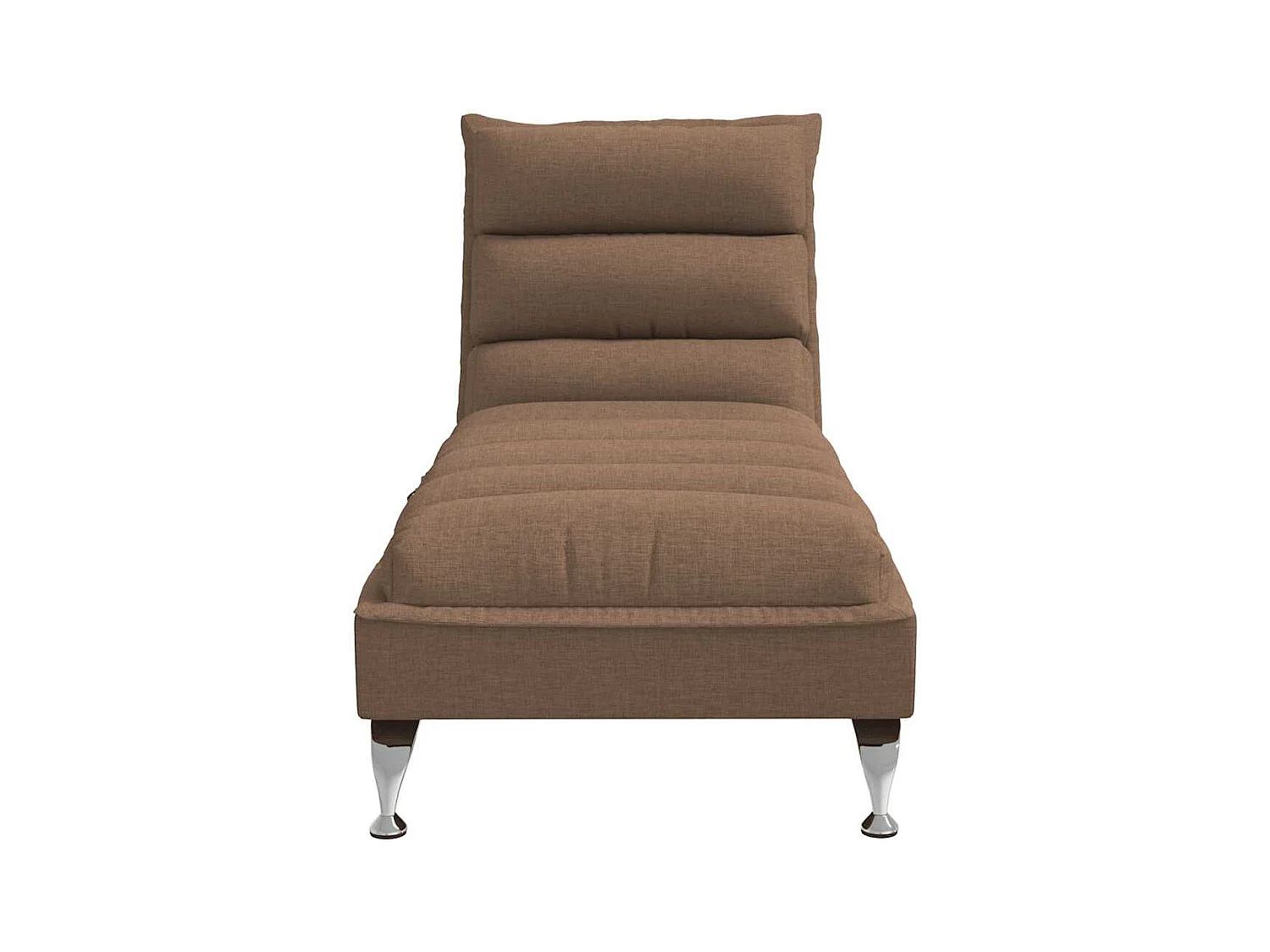 Massage-Chaiselongue mit Kissen Braun Stoff