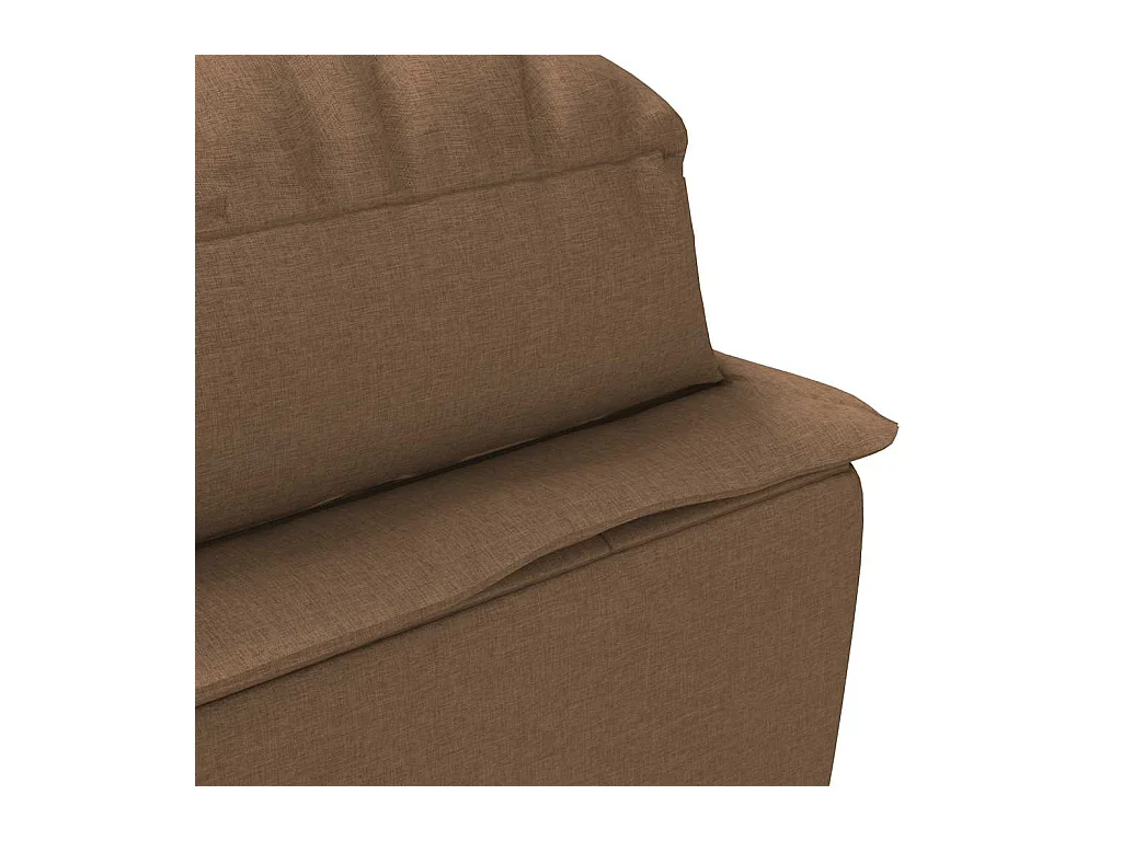 Massage-Chaiselongue mit Kissen Braun Stoff
