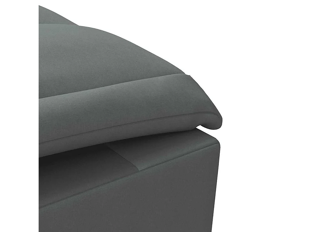 Massage-Chaiselongue mit Nackenrolle Dunkelgrau Stoff