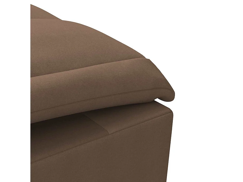 Massage-Chaiselongue mit Nackenrolle Braun Stoff