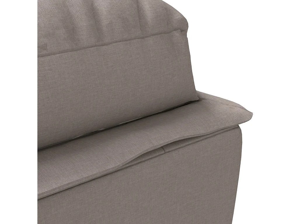 Chaise longue avec coussins taupe tissu