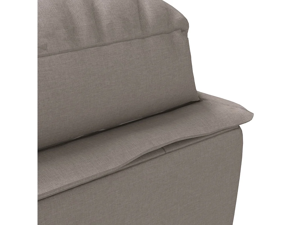 Chaise longue avec coussins taupe tissu