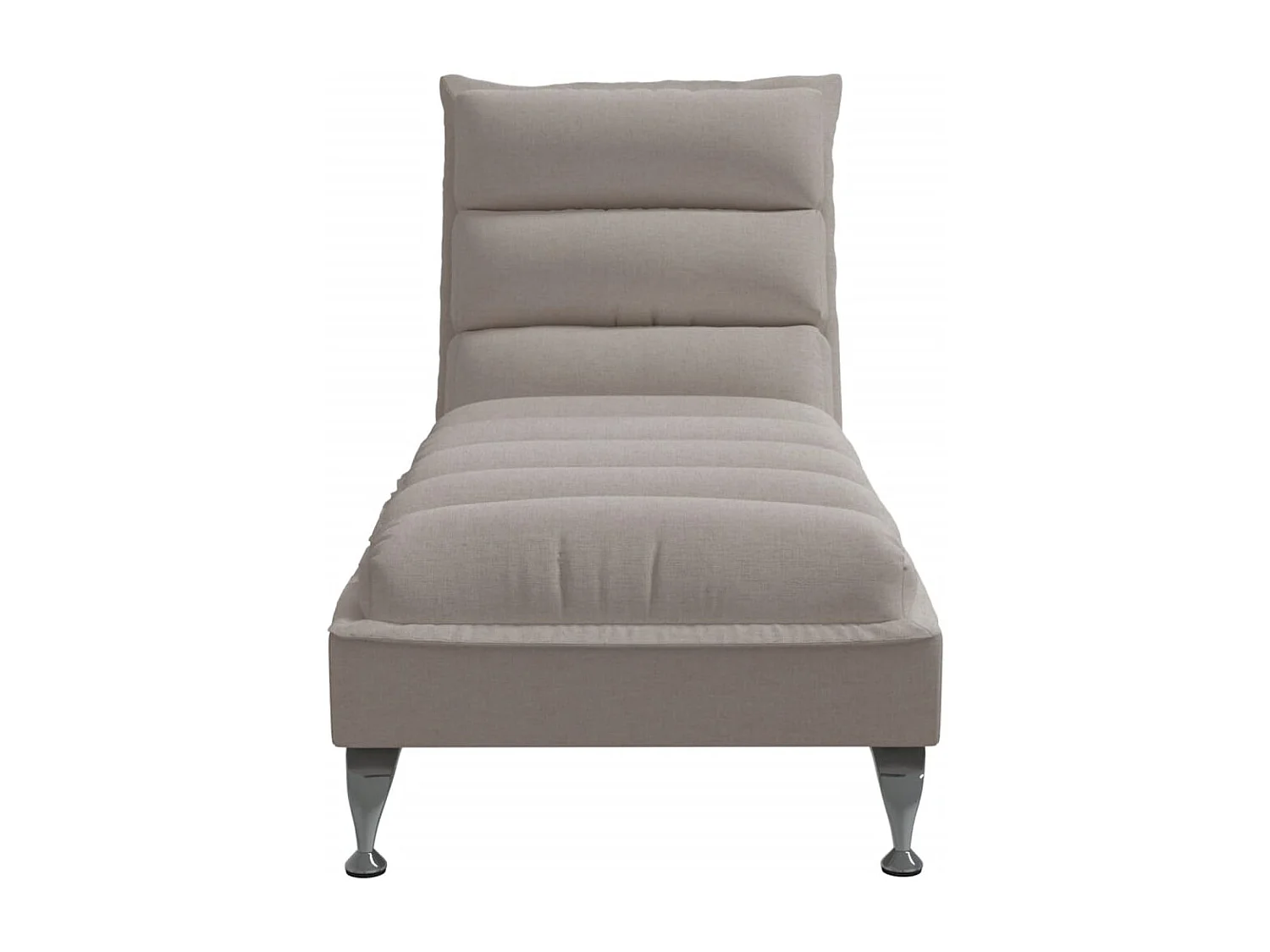 Chaise longue avec coussins taupe tissu