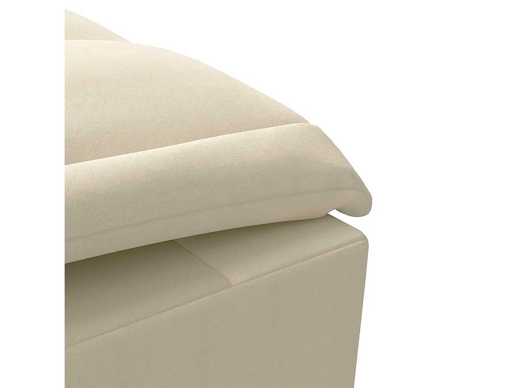 Chaise longue de massage avec traversin crème tissu