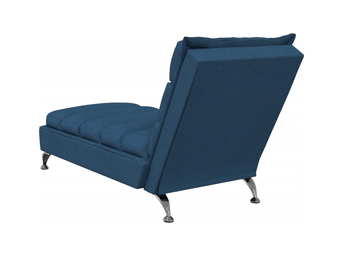 Sofá diván con cojines tela azul