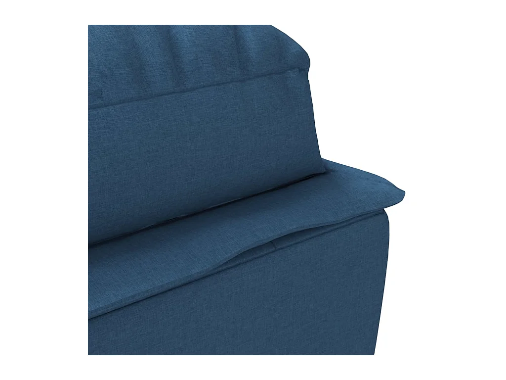Sofá diván con cojines tela azul