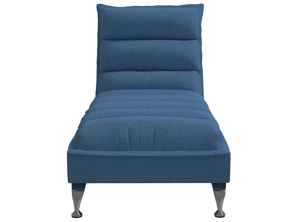 Chaise longue avec coussins bleu tissu