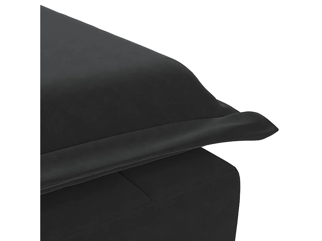 Chaise longue de massage avec traversin noir velours