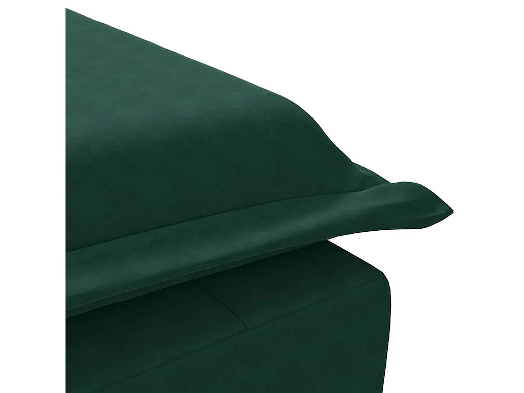 Massage-Chaiselongue mit Nackenrolle Dunkelgrün Samt