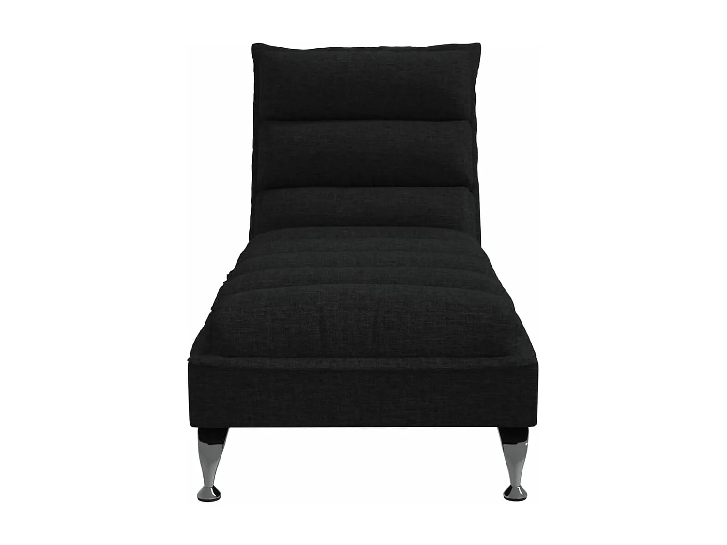 Chaiselongue mit Kissen Schwarz Stoff