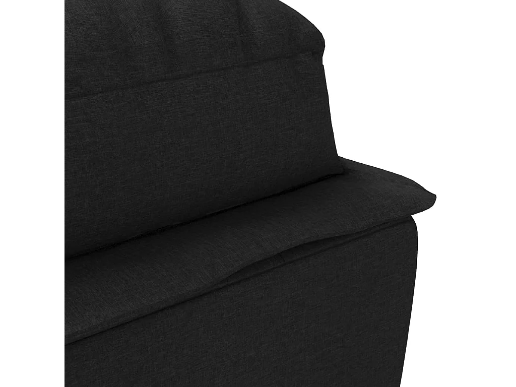 Chaiselongue mit Kissen Schwarz Stoff