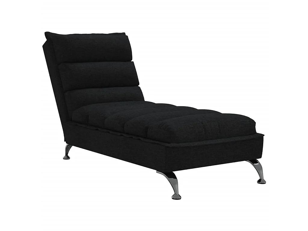Chaise lounge com almofadões tecido preto