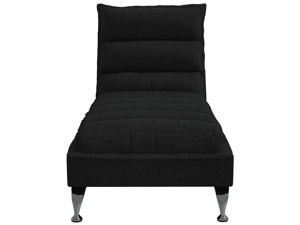 Chaise lounge com almofadões tecido preto