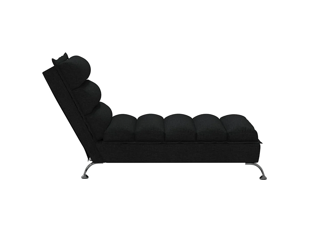Chaise lounge com almofadões tecido preto
