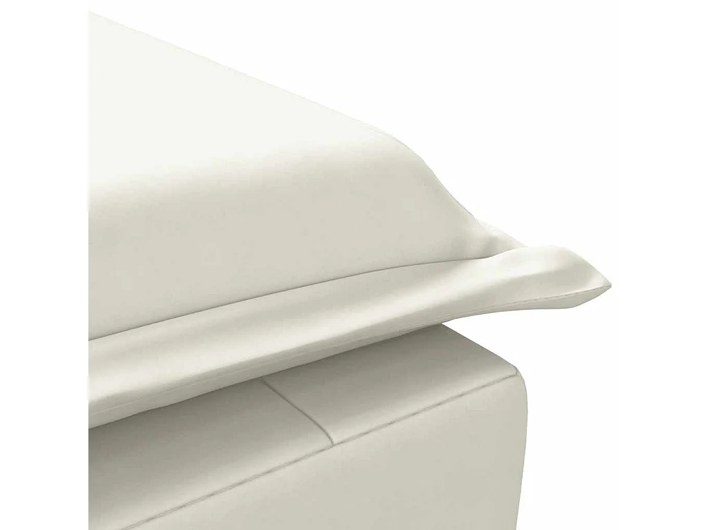 Massage-Chaiselongue mit Nackenrolle Creme Samt