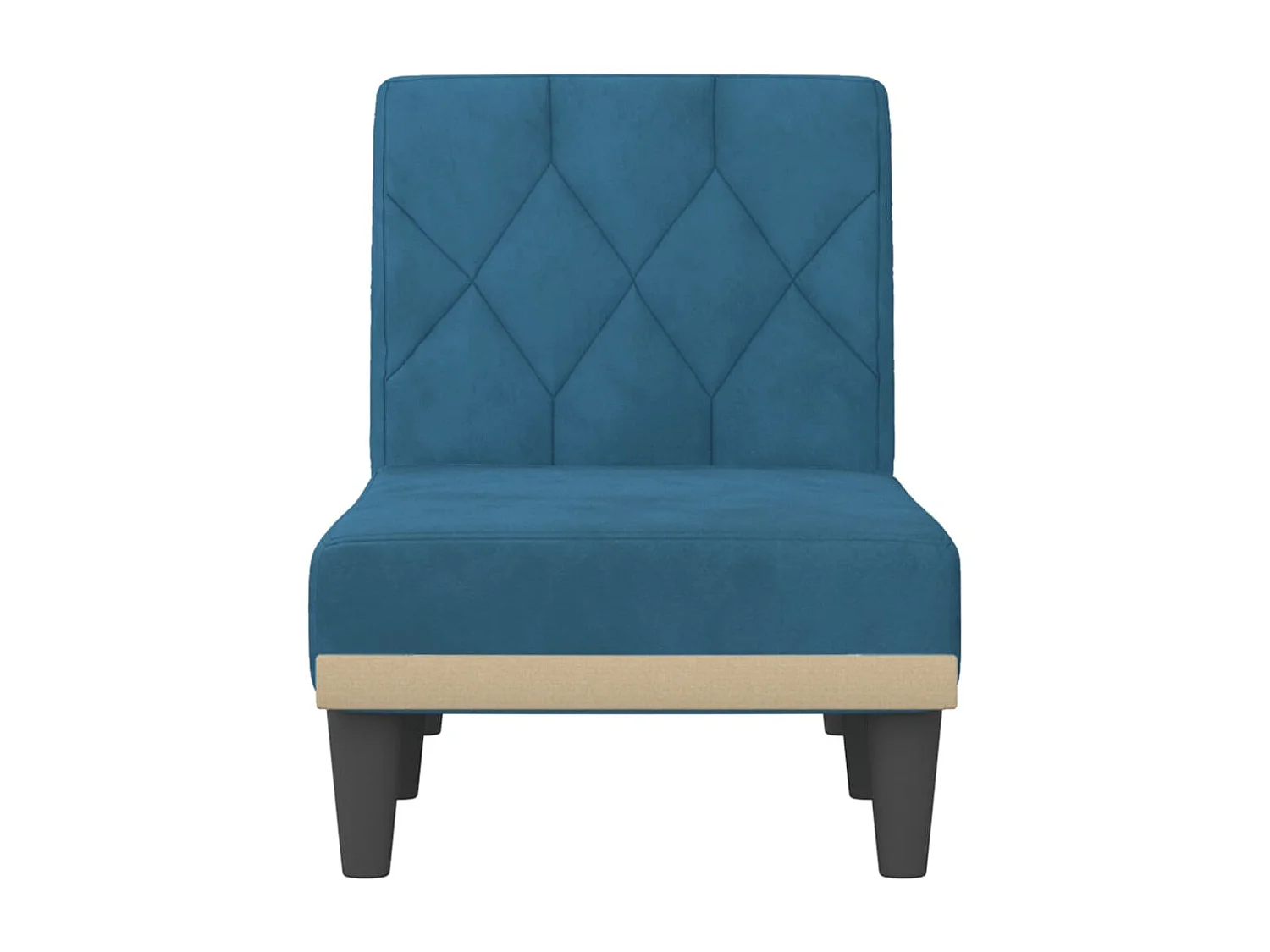Chaise longue bleu velours