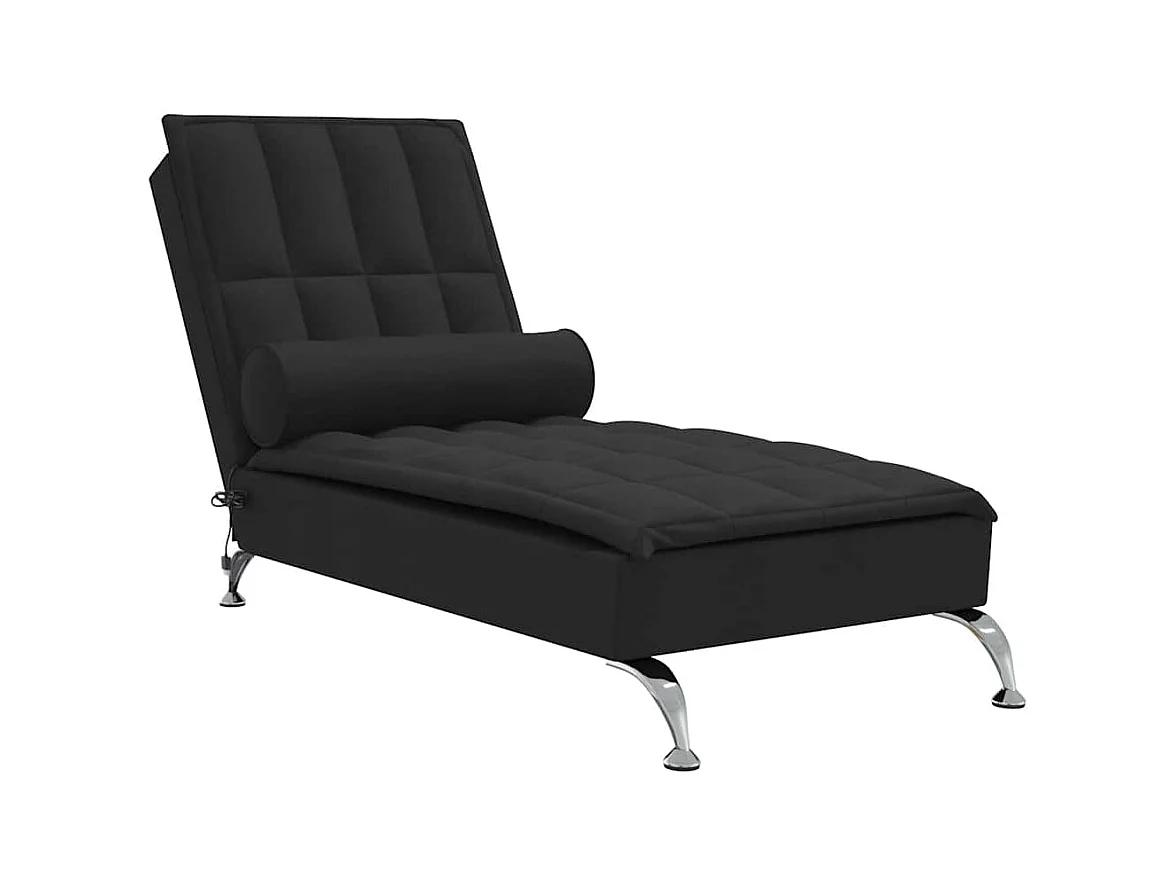 Sofá diván de masaje con cojín de tela negro