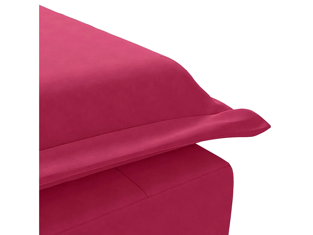 Chaise longue de massage avec traversin rouge bordeaux velours