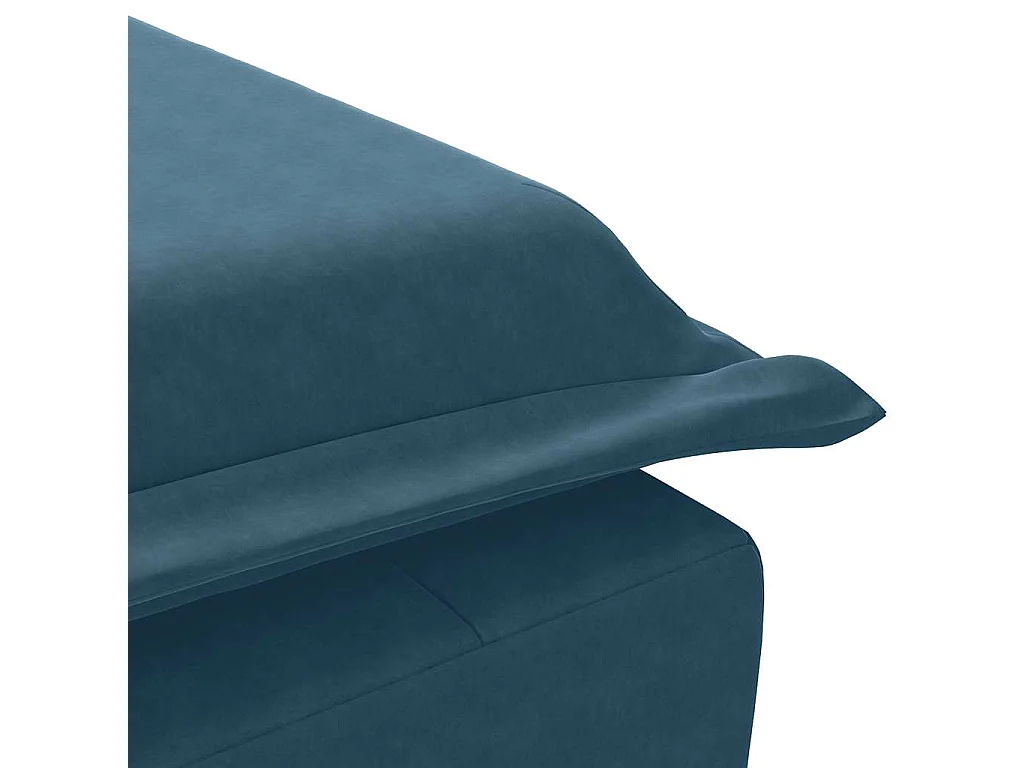 Chaise longue de massage avec traversin bleu velours
