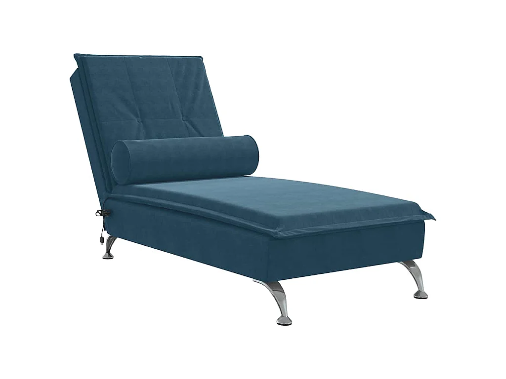 Sofá diván de masaje con cojín de terciopelo azul