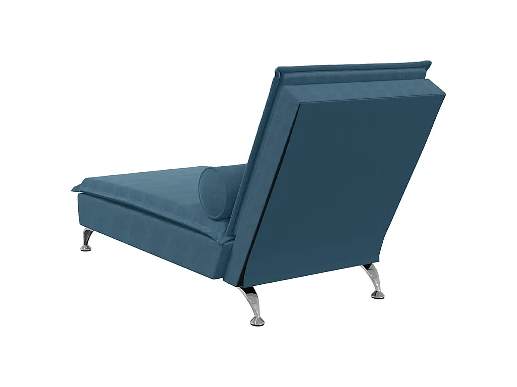 Sofá diván de masaje con cojín de terciopelo azul