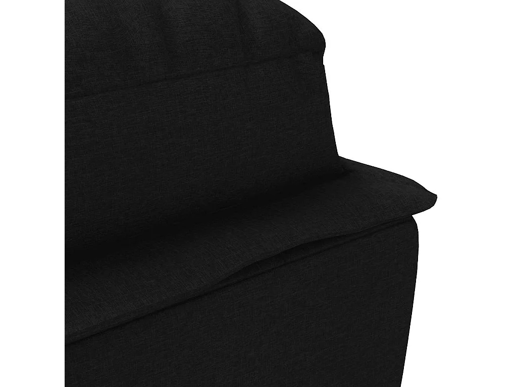 Chaise longue de massage avec coussins noir tissu