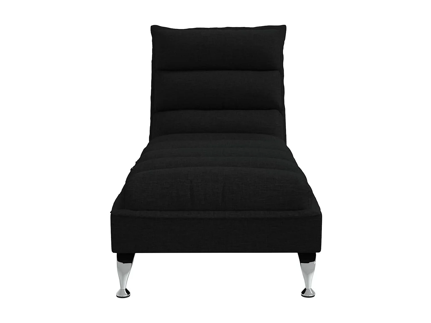 Massage-Chaiselongue mit Kissen Schwarz Stoff