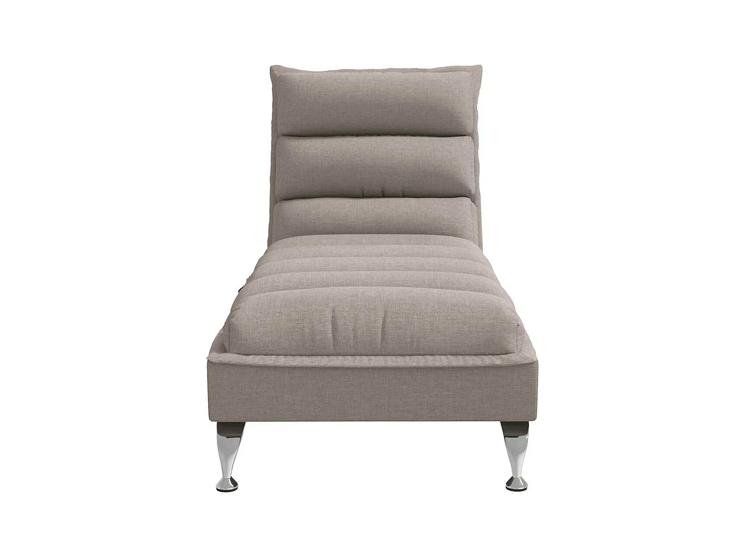 Massage-Chaiselongue mit Kissen Taupe Stoff