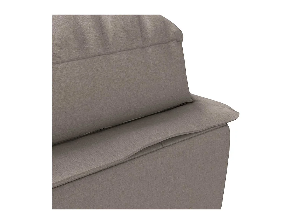 Massage-Chaiselongue mit Kissen Taupe Stoff