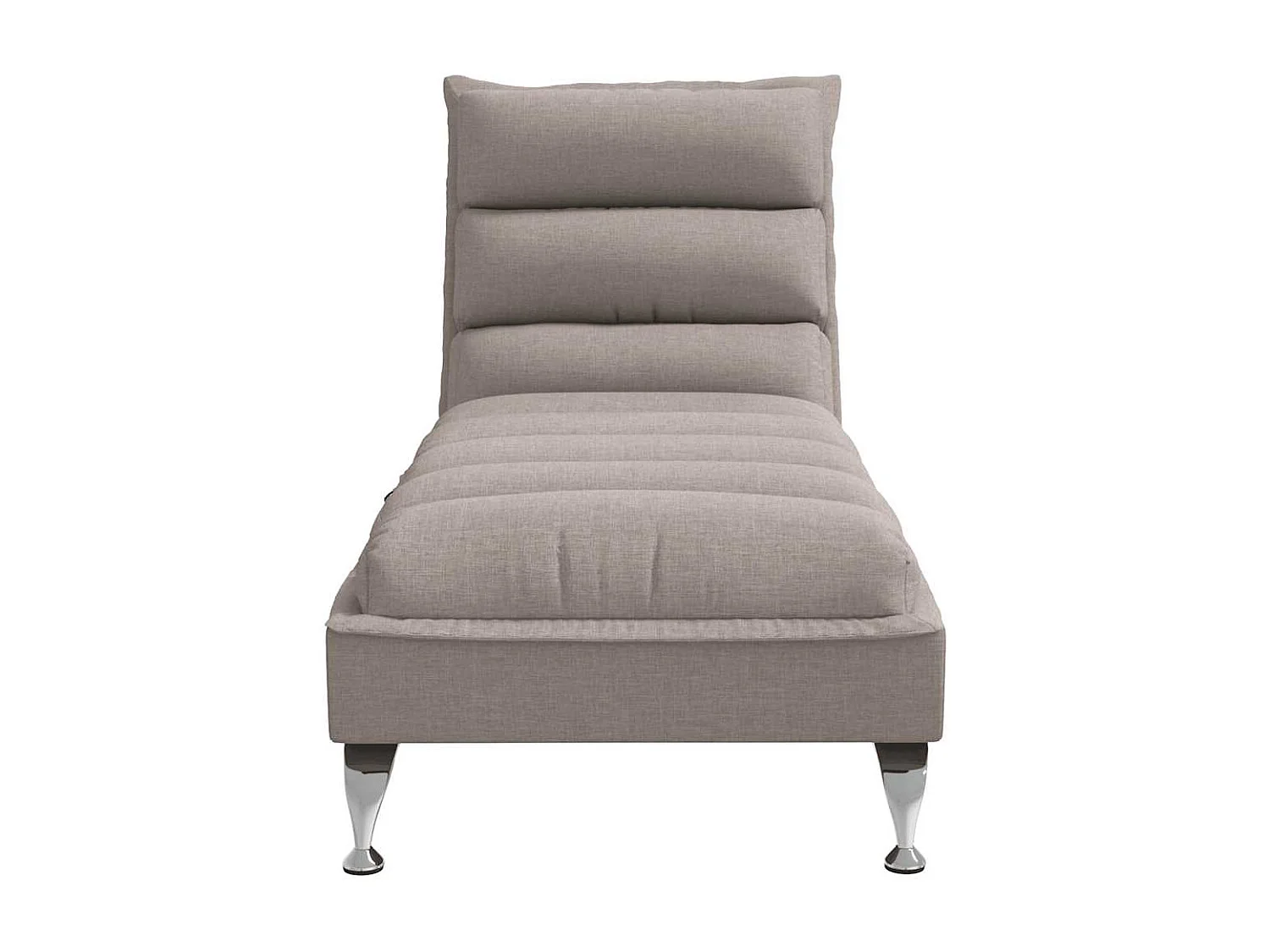 Chaise longue de massage avec coussins taupe tissu