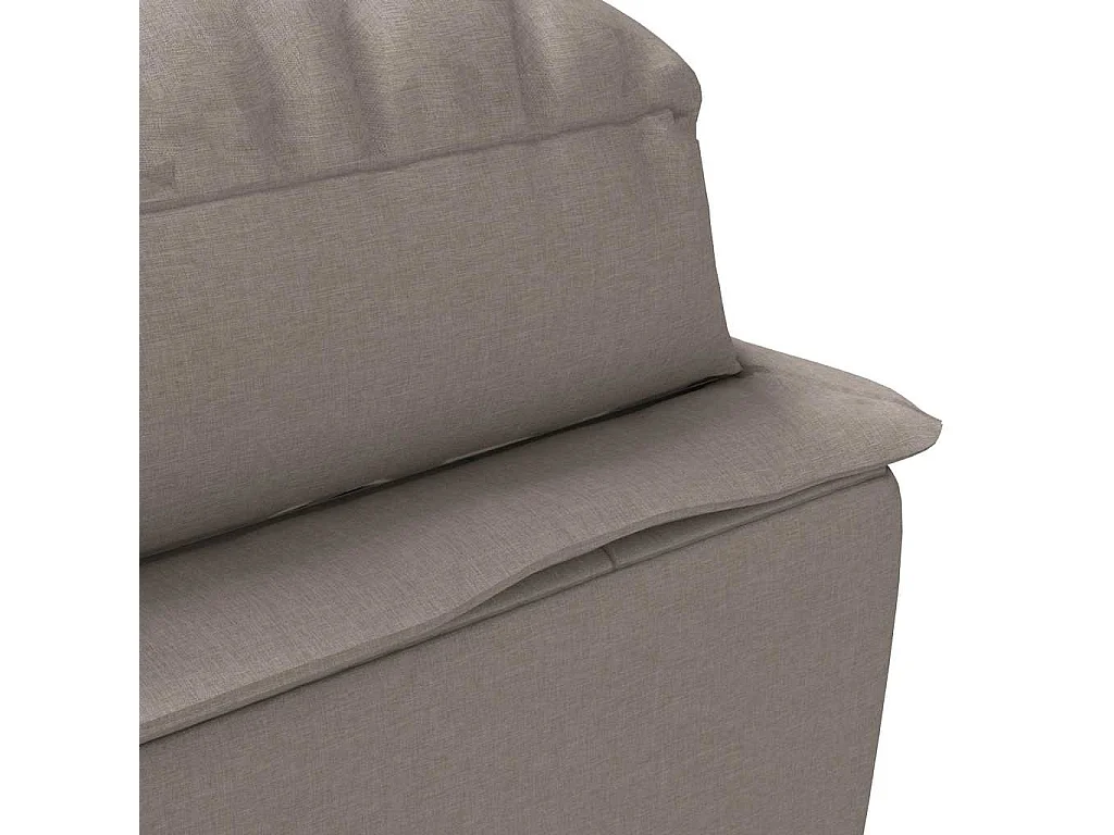 Chaise longue de massage avec coussins taupe tissu