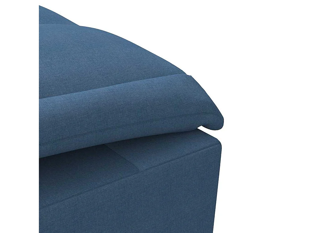 Chaise longue de massage avec traversin bleu tissu