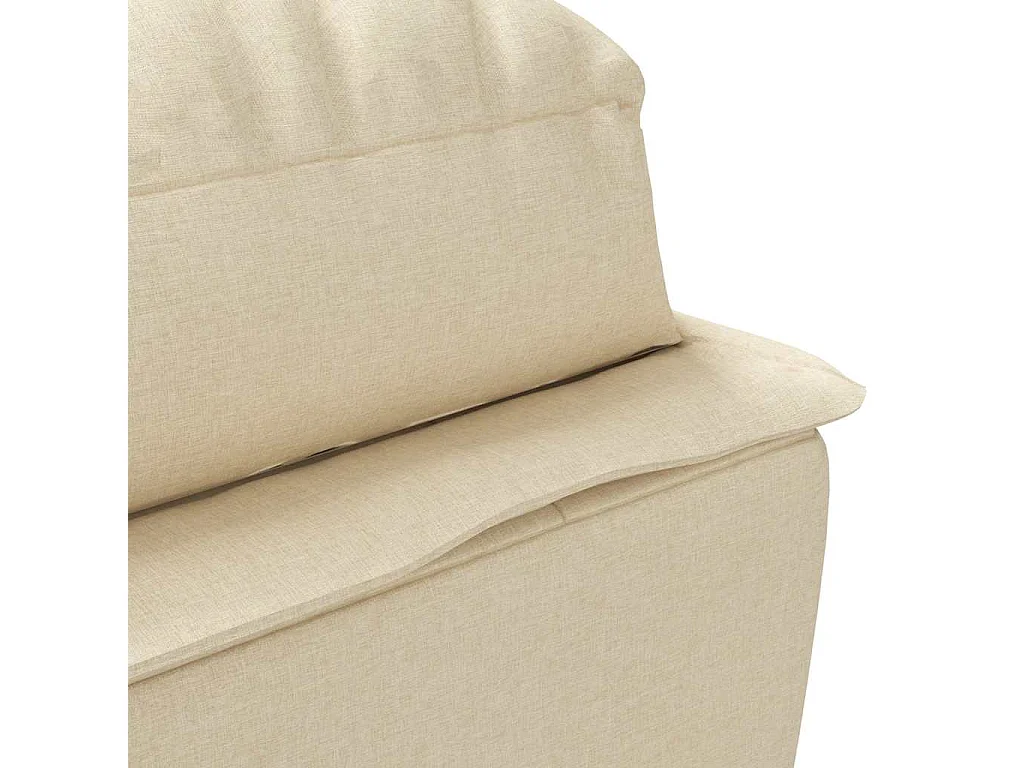 Chaise longue de massage avec coussins crème tissu