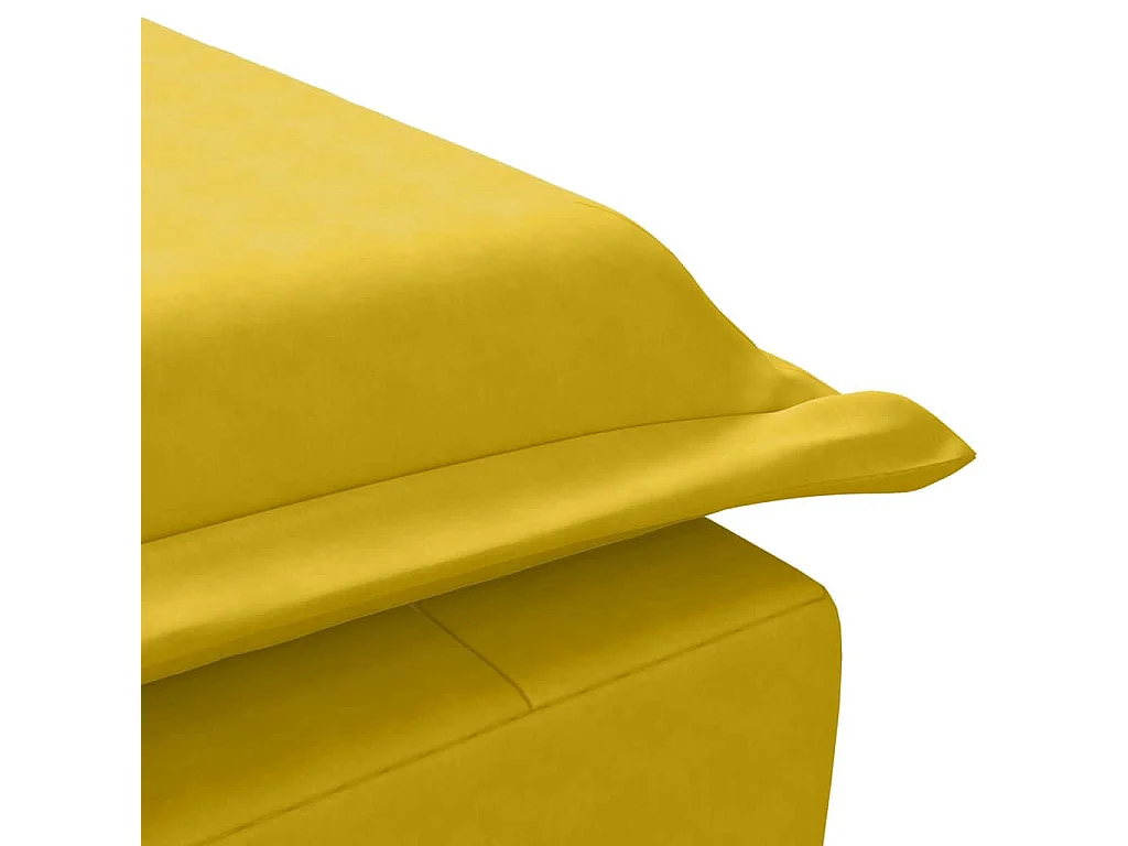 Chaise longue de massage avec traversin jaune velours
