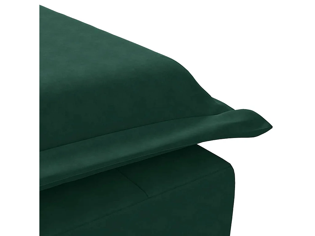 Massage-Chaiselongue mit Nackenrolle Dunkelgrün Samt