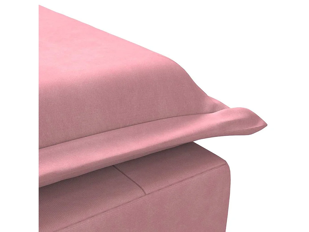 Chaise longue de massage avec traversin rose velours