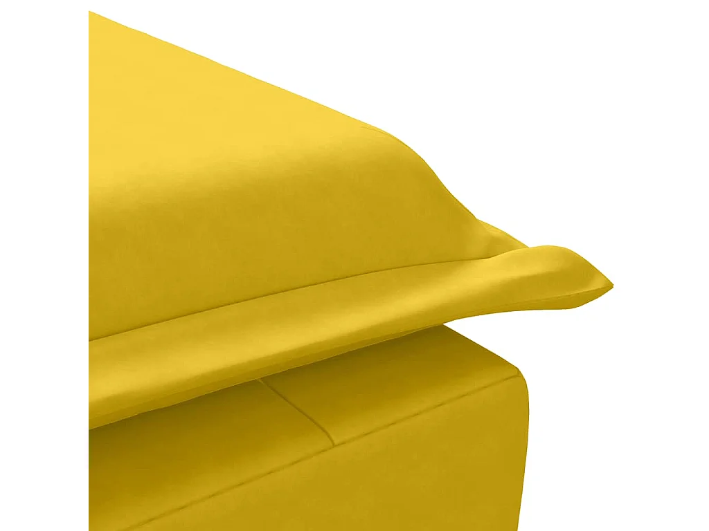 Massage-Chaiselongue mit Nackenrolle Gelb Samt