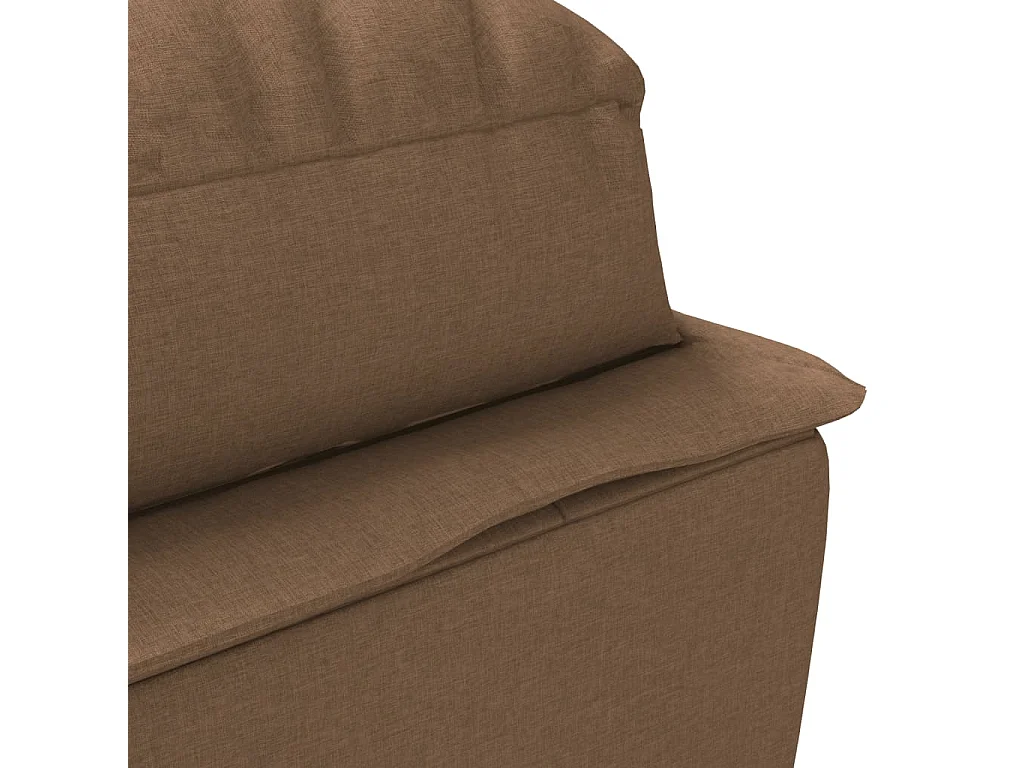 Chaiselongue mit Kissen Braun Stoff
