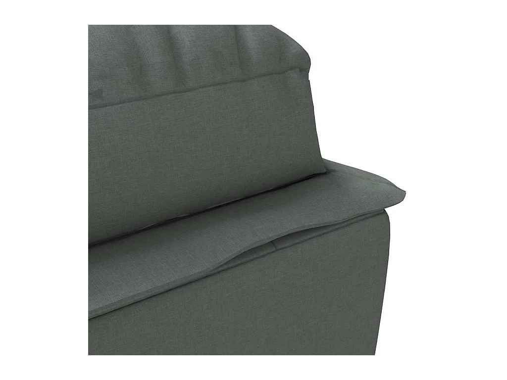 Chaise longue de massage avec coussins gris foncé tissu