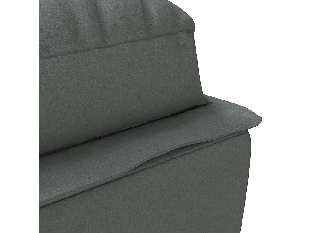 Chaise longue de massage avec coussins gris foncé tissu