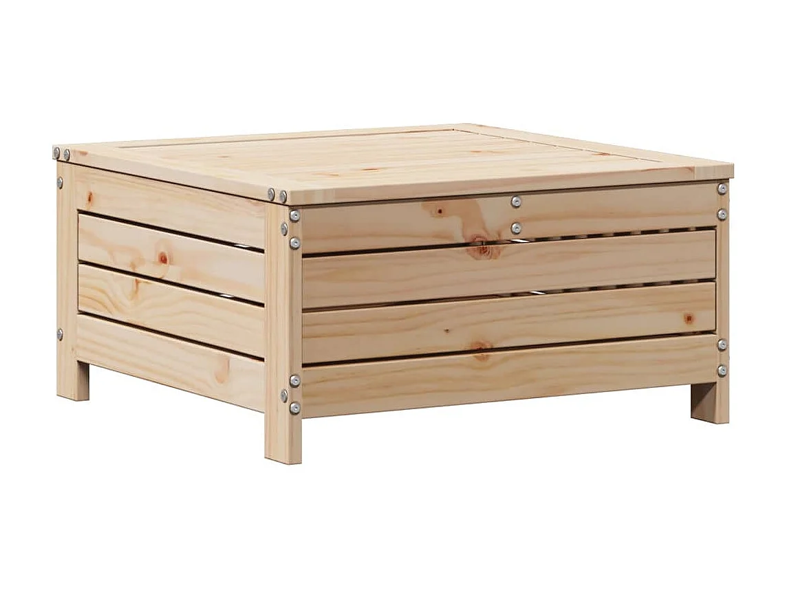 4-tlg. Garten-Lounge-Set mit Kissen Massivholz Kiefer