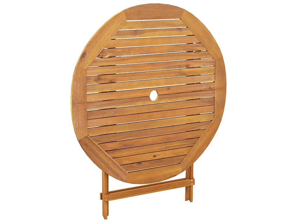 5-delige Tuinset massief hout en stof crèmewit