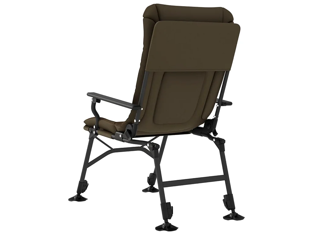 Chaise de pêche avec accoudoir pliable taupe