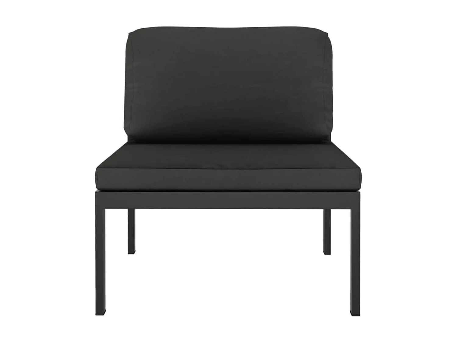 Salon de jardin 6 pcs avec coussins Aluminium Anthracite